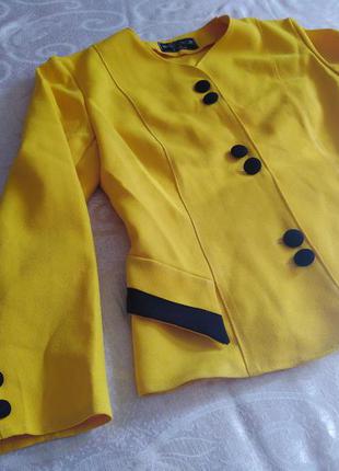 Пиджак желтый, жакет1 фото
