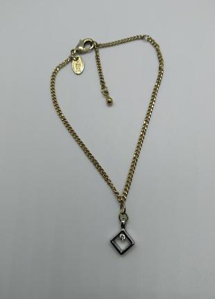 Браслет на руку жіночий з кришталиком на ланцюжку