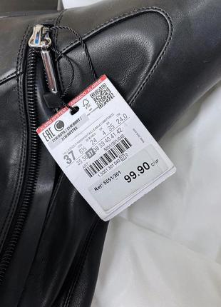 Чёрные ботфорты zara с кнопками