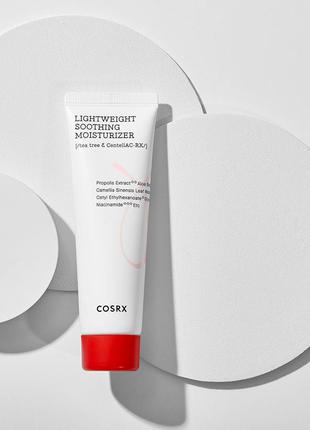 Крем з кислотами зволожуючий cosrx ac collection lightweight soothing moisturizer, 80 мл