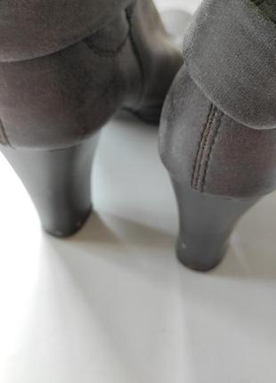Туфли ботинки ботильоны gino ventori фирменные серые на каблуке осенние сапожки казаки демисезонные туфельки8 фото