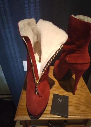 Giuseppe zanotti ботинки зимние на меху на овчине  оригинал5 фото