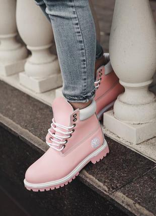 Ботинки timberland pink  , сапоги, чоботи, скидка❤1 фото