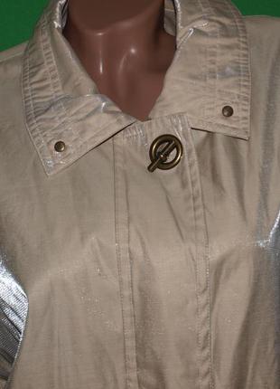 Шикарная куртка (2-3 xl замеры) супер перелив!, на подкладе, молния + пуговици ,4 кармана.3 фото
