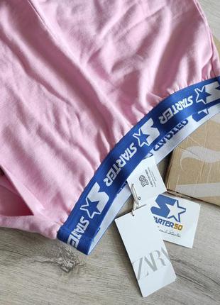 Zara штаны спортивные спортивки starter розовые 
размер s м 
новые7 фото