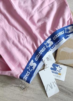 Zara штаны спортивные спортивки starter розовые 
размер s м 
новые10 фото