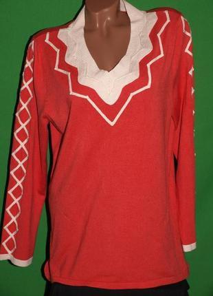 Красивый свитер (л замеры) мягкий, с узором, замечательно смотрится.2 фото