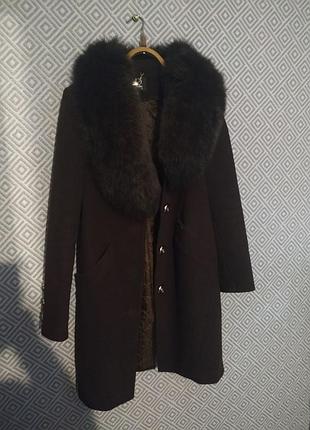 Пальто жіноче коричневе 2