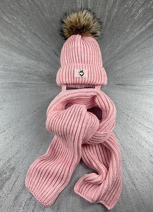Изумительный набор на зиму шапка и шарф