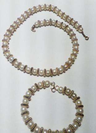 Колье и браслет handmade
