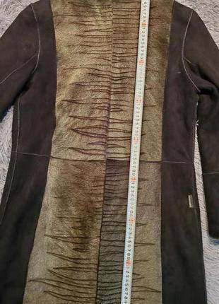 Двусторонняя тонкая куртка из стриженной овчины6 фото