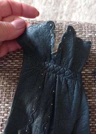 Тонкие кожаные перчатки с2 фото
