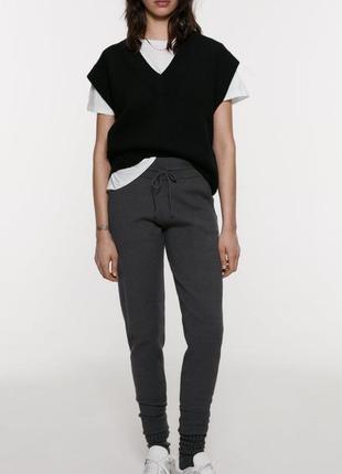 Тёплые джоггеры легги zara knit