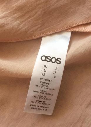 Стильна пудрова майка на запах з довгими зав'язками asos6 фото