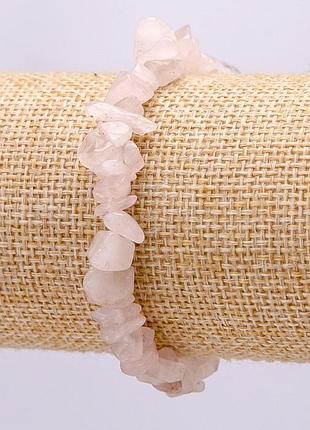 Браслет из натурального камня розовый кварц