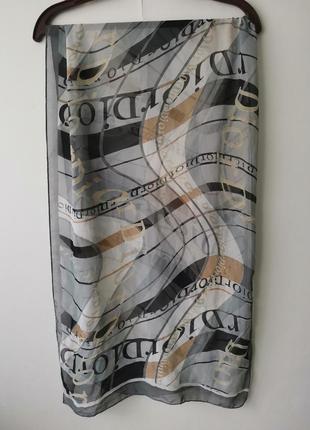 Легкий брендовый платок в стиле dior2 фото