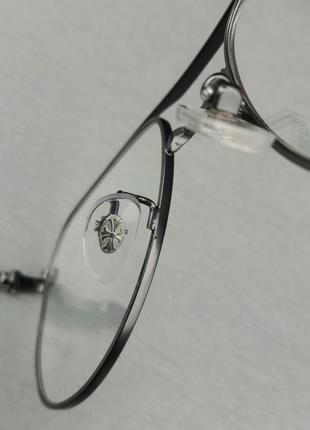 Chrome hearts очки мужские имиджевые оправа для очков темно серый металл9 фото