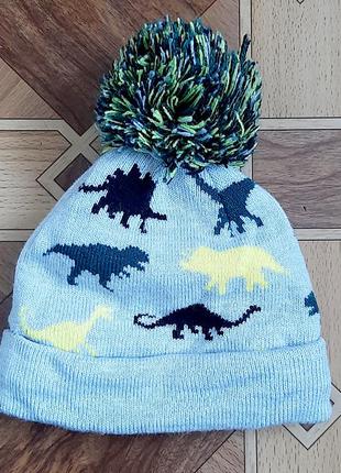 Зимова шапка динозавр