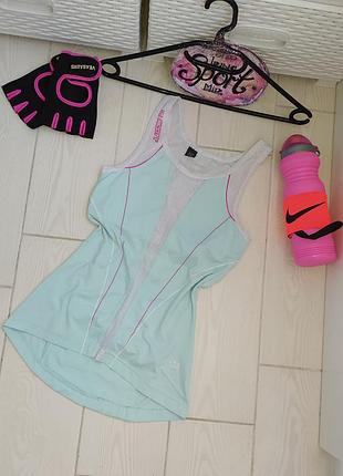 Майка с топом внутри спортивная для фитнеса бега зала тренировок йоги