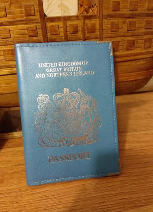 Кожаный чехол на паспорт англия2 фото