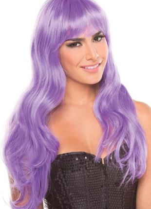 Парик длинные волосы фиолетовый лиловый1 фото