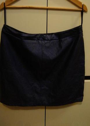 Спідниця шкіряна, кожзам . екокожа papaya