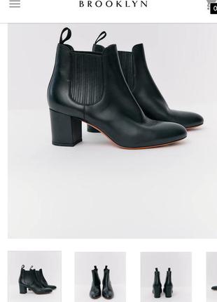 Изысканные ботильоны туфли santoni натуральная кожа италия10 фото