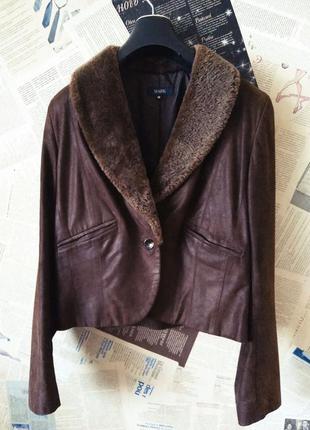 Новая кожаная куртка демисезонная, куртка косуха, укороченная кожаная куртка mark.2 фото