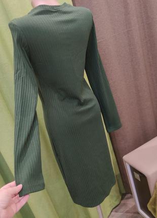 Платье облегающее зеленое3 фото