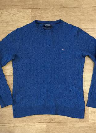 Tommy hilfiger cable knit оригінал светр в коси коси в теплий синій стіл boss polo gant