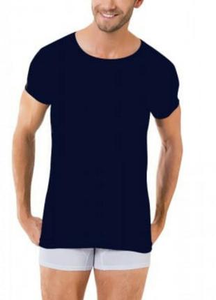 Синяя мужская турецкая футболка белье2 фото