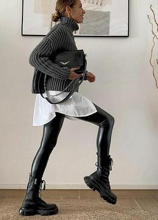 Кожаные ботинки zara