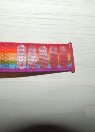 Ремінець для apple watch 42/44mm sport loop rainbow . дефект !!!5 фото