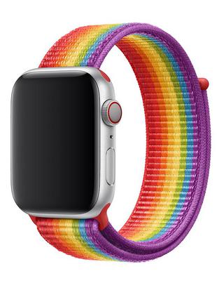 Ремешок для apple watch 42/44mm sport loop rainbow . дефект !!!1 фото