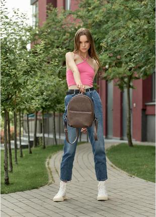 Рюкзак стильный женский коричневый4 фото