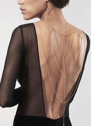 Кольє ланцюжок для спини bijoux indiscrets,золоту прикрасу для тіла