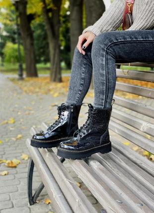 🍁dr martens jadon galaxy premium🍁женские ботинки на толстой подошве доктор мартинс жадон, ботинки жіночі мартінси7 фото
