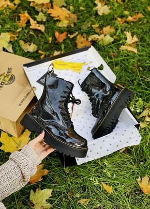 🍁dr martens jadon galaxy premium🍁женские ботинки на толстой подошве доктор мартинс жадон, ботинки жіночі мартінси9 фото