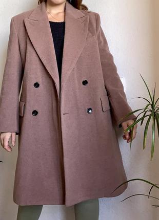 Новое осеннее длинное шерстяное пальто5 фото