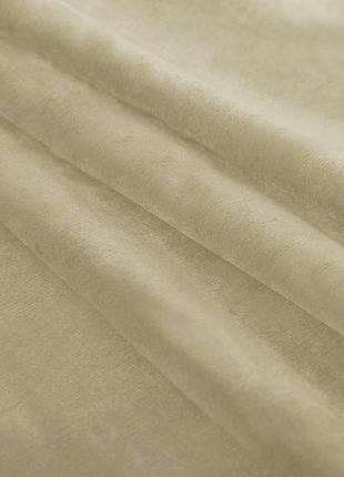 Порт'єрна тканина для штор оксамит люкс кольору світле золото2 фото