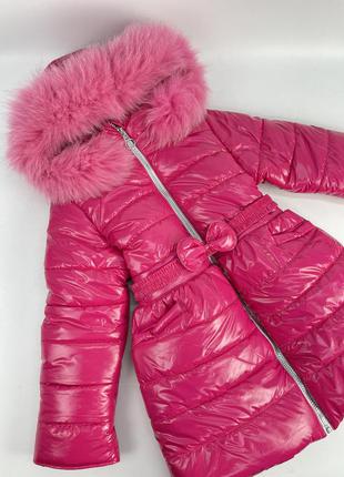 Зимове пальто до -30 морозу натуральне хутро на флісі3 фото