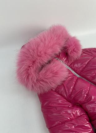 Зимове пальто до -30 морозу натуральне хутро на флісі4 фото