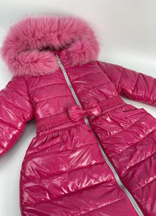 Зимове пальто до -30 морозу натуральне хутро на флісі6 фото