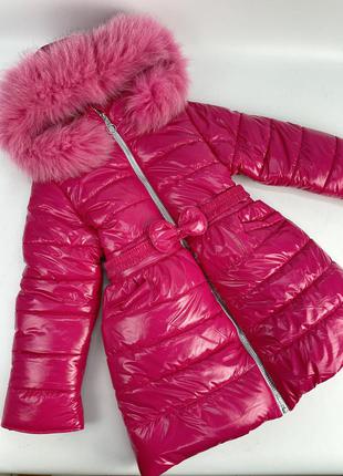 Зимове пальто до -30 морозу натуральне хутро на флісі5 фото