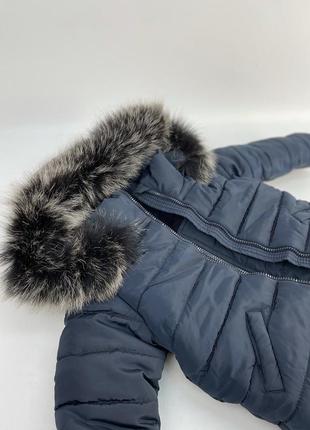Зимовий костюм комплект куртка та штани натуральне хутро7 фото
