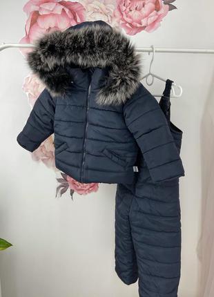 Зимовий костюм комплект куртка та штани натуральне хутро8 фото