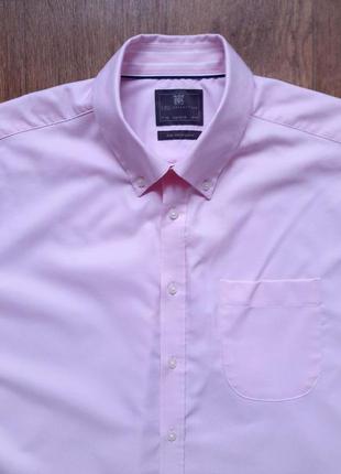 Тенниска marks&spencer regular розовая сиреневая 17,5" xxl  xl  коттон 100%