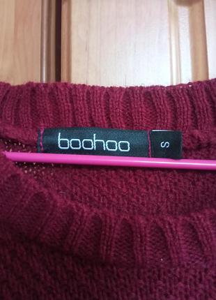 Бордовый свитер boohoo 2
