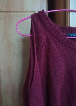 Бордовый свитер boohoo 4