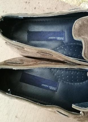 Мужские коричневые замшевые туфли лоферы joseph abboud7 фото